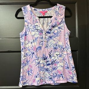 Lilly Pulitzer Sleeveless Henley Tank